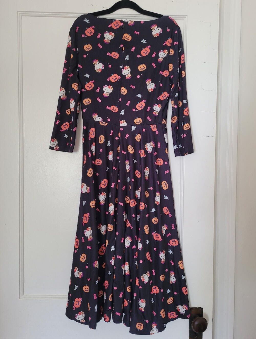 Unique Vintage Hello Kitty Halloween Treats Nicole Swing Dress, Small - Picture 4 of 5